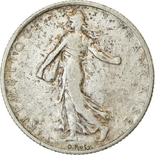 Coin, France, Semeuse, 2 Francs, 1908, Paris, VF(20-25), Silver, KM:845.1