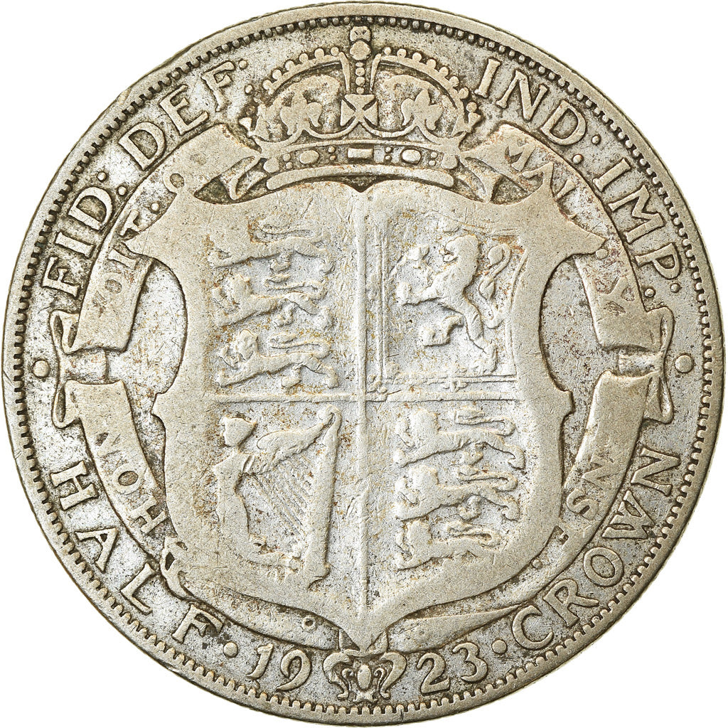 Moneta, Gran Bretagna, George V, 1/2 Crown, 1923, MB, Argento, KM:818.2