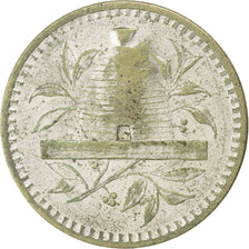 France, 10 Centimes, VF(30-35), Brass, Elie #15.1, 2.75