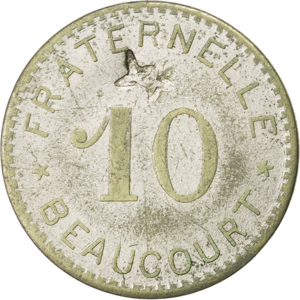 France, 10 Centimes, VF(30-35), Brass, Elie #15.1, 2.75