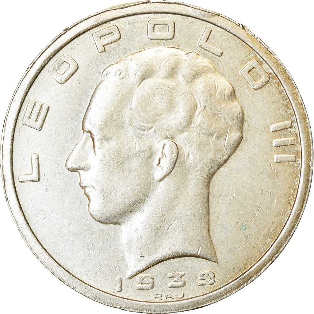 Moneta, Belgio, 50 Francs, 50 Frank, 1939, BB+, Argento, KM:121