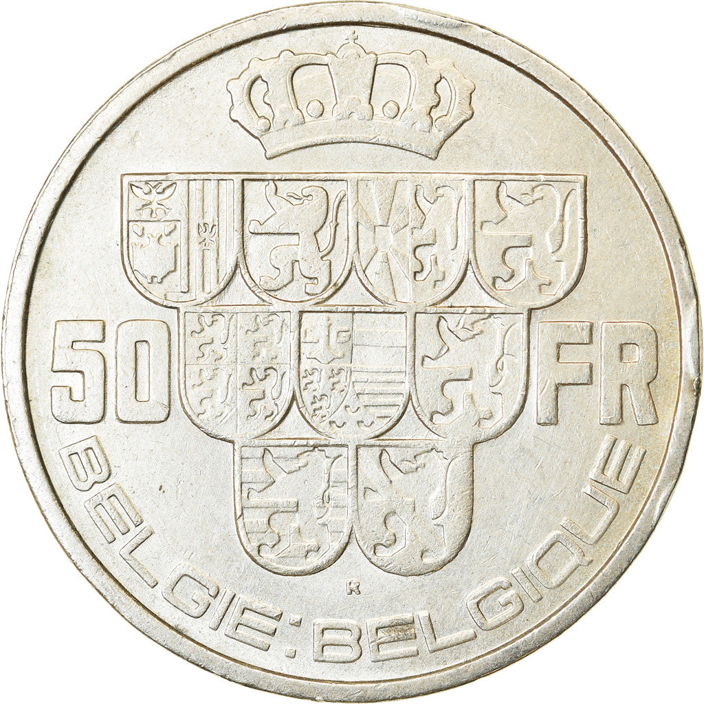 Moneta, Belgio, 50 Francs, 50 Frank, 1939, BB+, Argento, KM:121