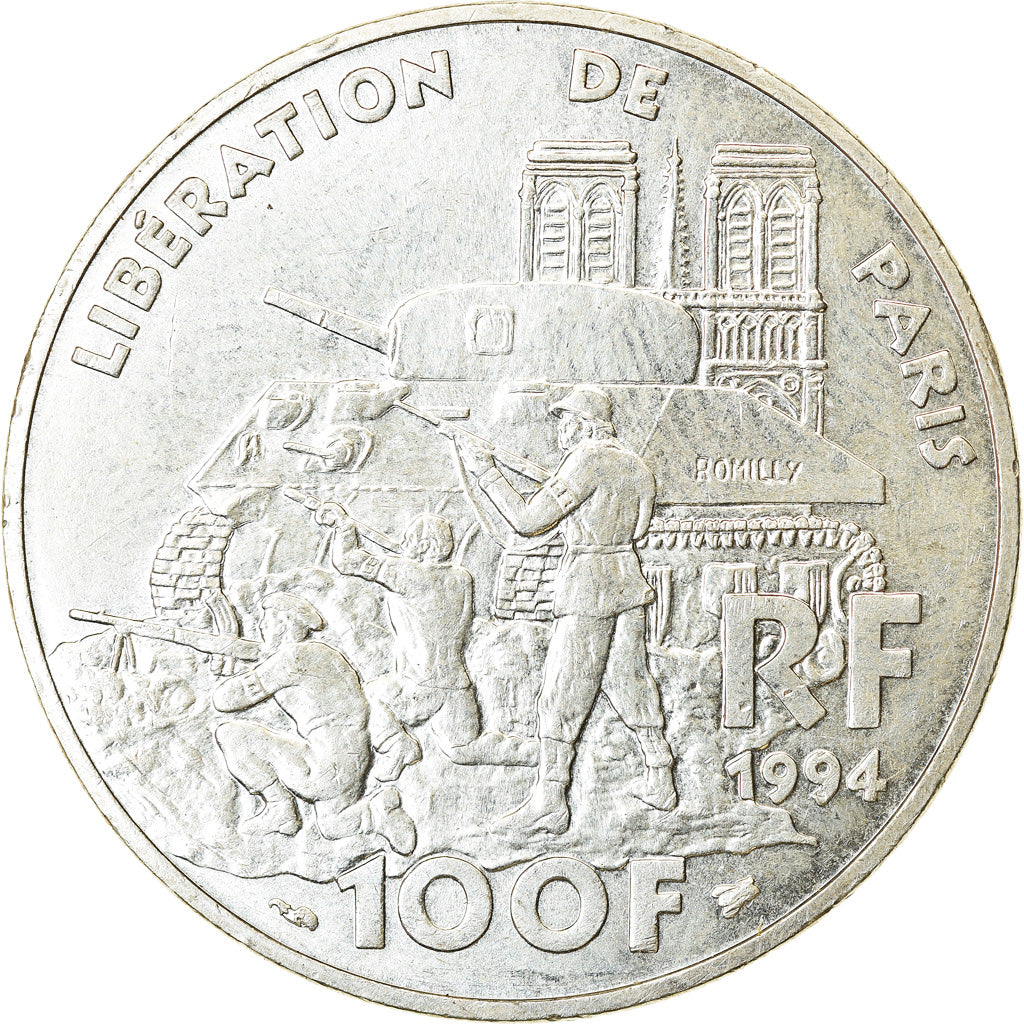 Monnaie, France, Libération de Paris, 100 Francs, 1994, TTB+, Argent