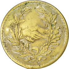 France, 20 Centimes, VF(20-25), Brass, Elie #15.2, 4.17