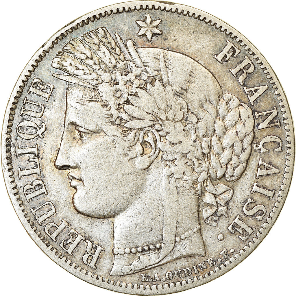 Munten, Frankrijk, Cérès, 5 Francs, 1850, Paris, ZF, Zilver, KM:761.1