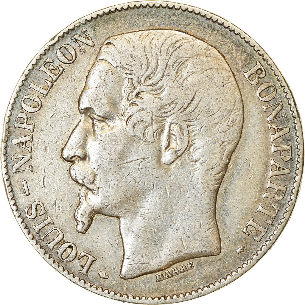 Coin, France, Napoléon III, 5 Francs, 1852, Paris, VF(20-25), Silver, KM:773.1