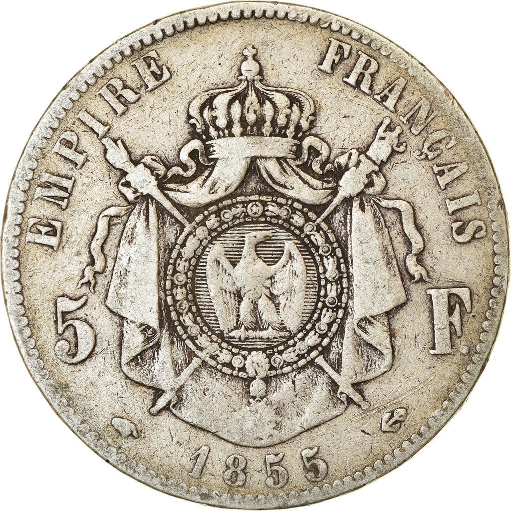 Münze, Frankreich, Napoleon III, Napoléon III, 5 Francs, 1855, Paris, S