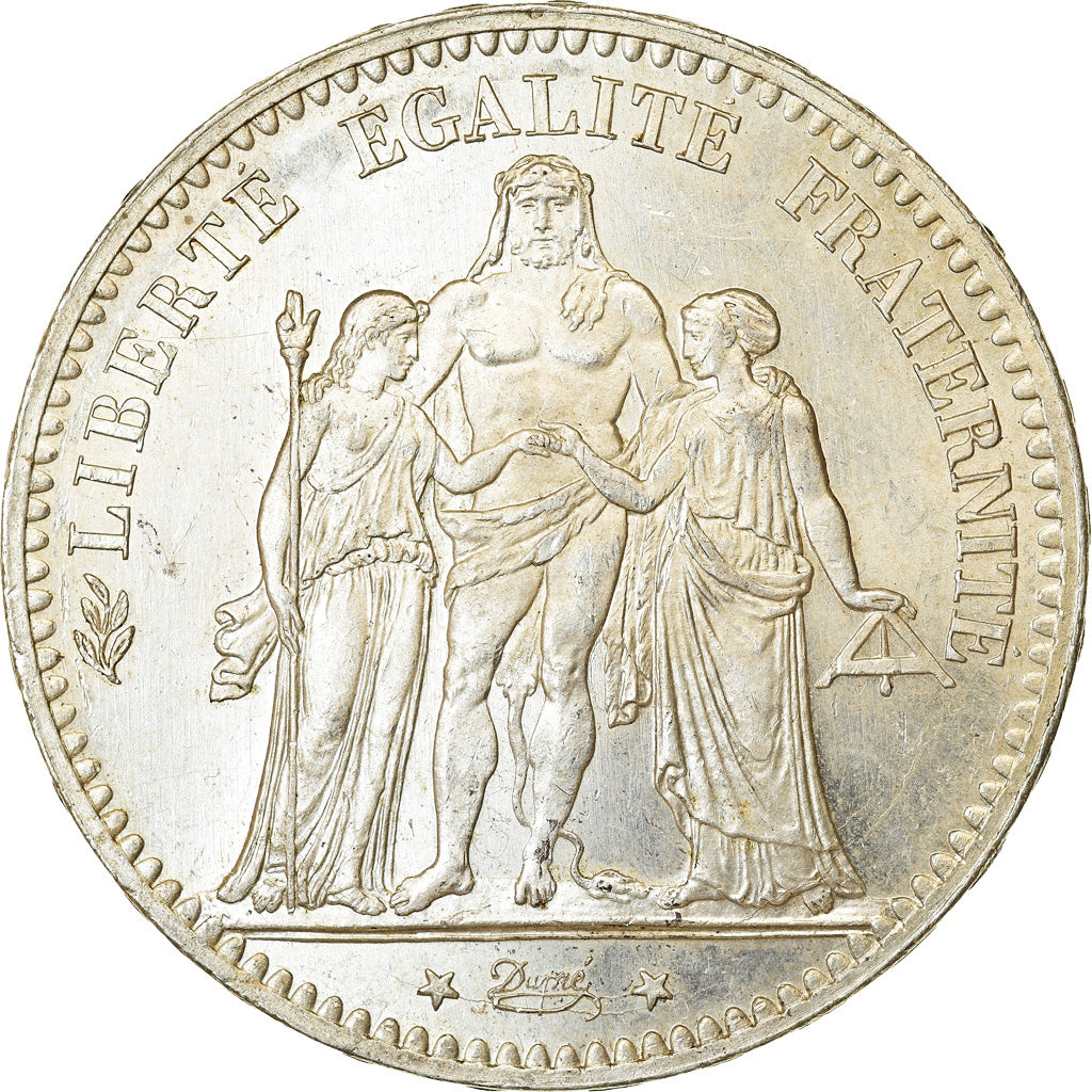 Moneda, Francia, Hercule, 5 Francs, 1876, Paris, EBC+, Plata, KM:820.1
