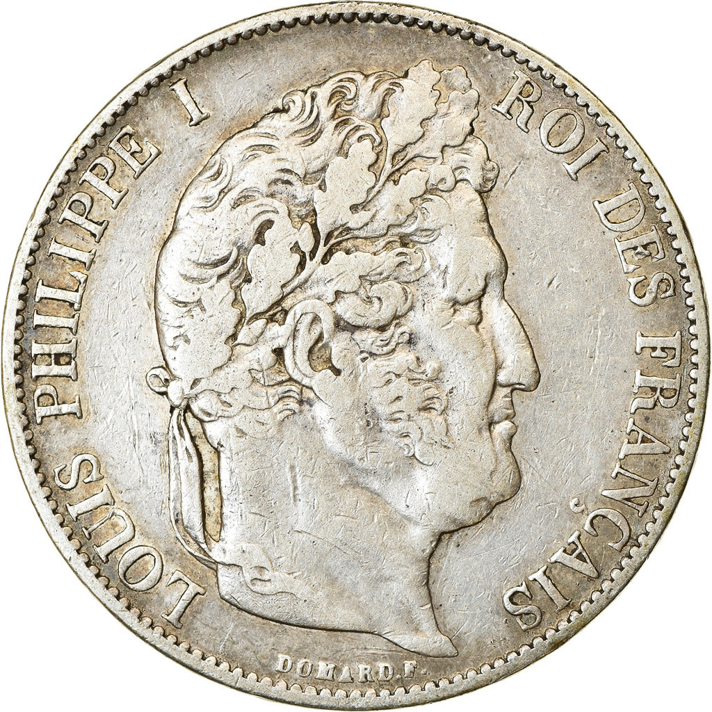 Moneta, Francja, Louis-Philippe, 5 Francs, 1845, Strasbourg, EF(40-45), Srebro