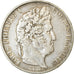 Moneta, Francia, Louis-Philippe, 5 Francs, 1845, Strasbourg, BB, Argento