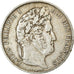 Moeda, França, Louis-Philippe, 5 Francs, 1848, Strasbourg, VF(30-35), Prata