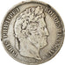 Moneda, Francia, Louis-Philippe, 5 Francs, 1834, Toulouse, BC+, Plata, KM:749.9