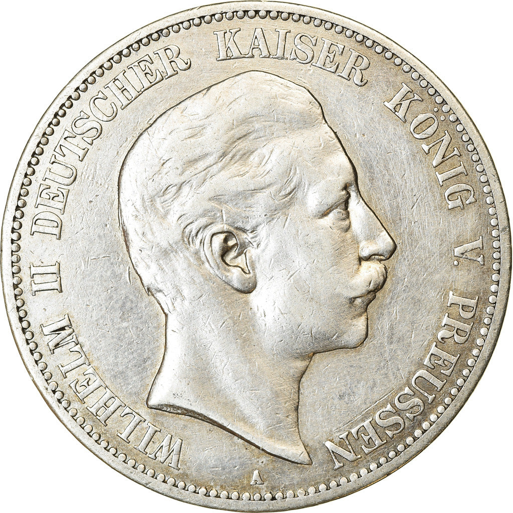 Moneta, Stati tedeschi, PRUSSIA, Wilhelm II, 5 Mark, 1904, Berlin, BB, Argento