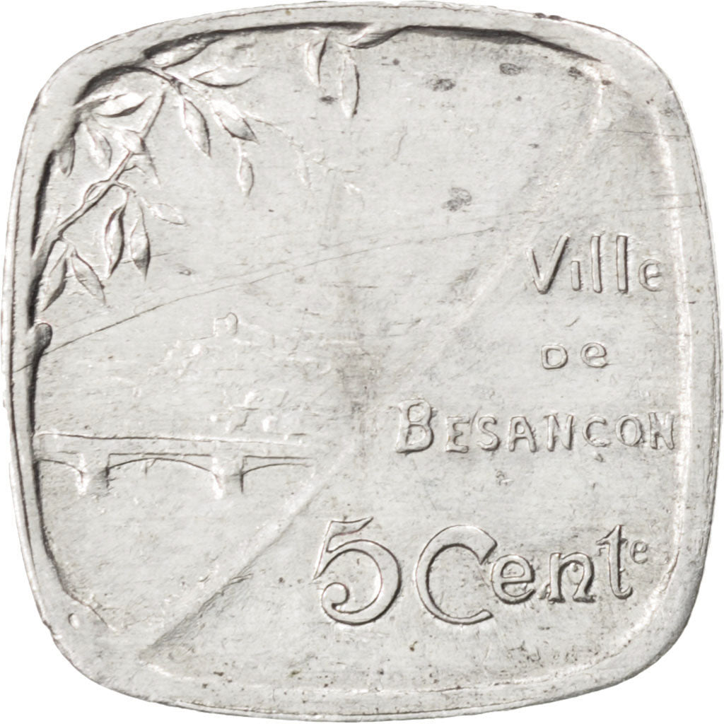 France, 5 Centimes, 1917, AU(50-53), Aluminium, Elie #10.1, 0.91