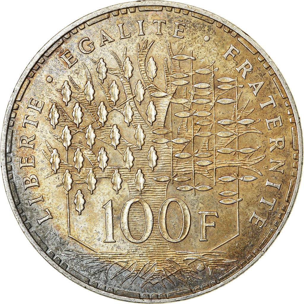 Moneta, Francia, Panthéon, 100 Francs, 1982, Paris, BB+, Argento, KM:951.1