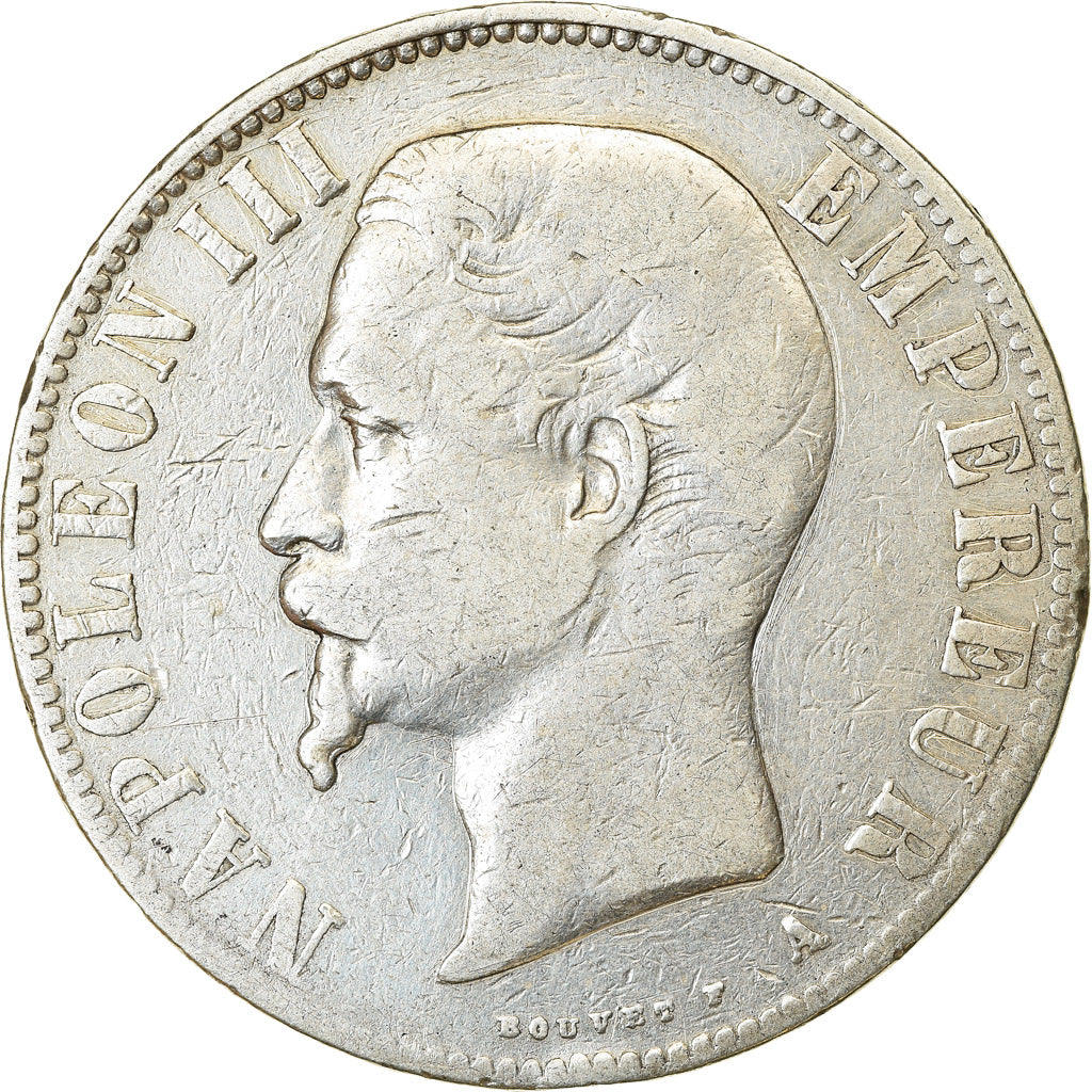 Moneta, Francia, Napoleon III, Napoléon III, 5 Francs, 1856, Paris, MB