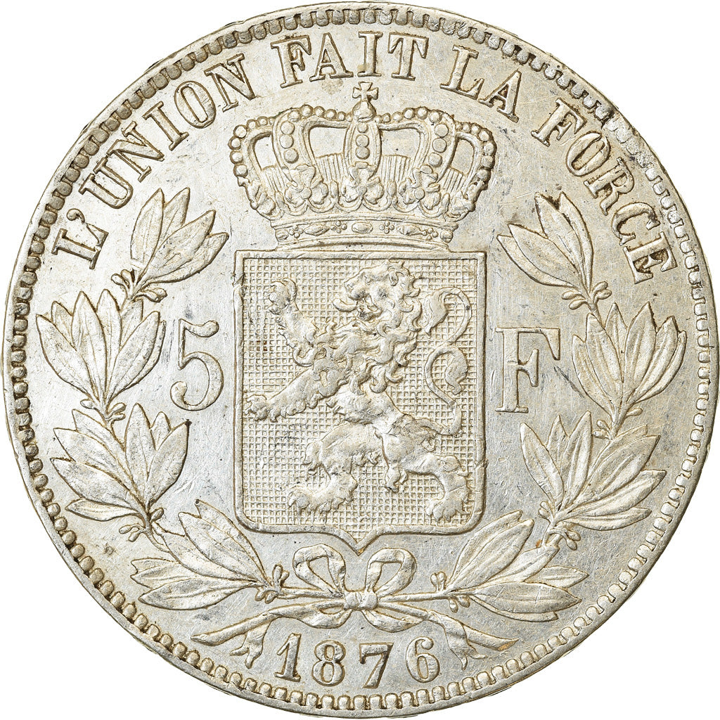 Monnaie, Belgique, Leopold II, 5 Francs, 5 Frank, 1876, TTB+, Argent, KM:24