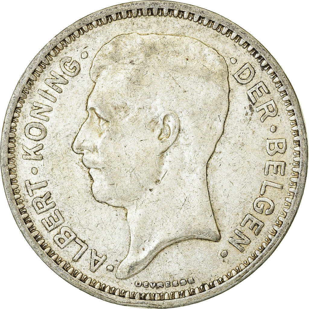 Moneta, Belgio, 20 Francs, 20 Frank, 1934, MB+, Argento, KM:104.1