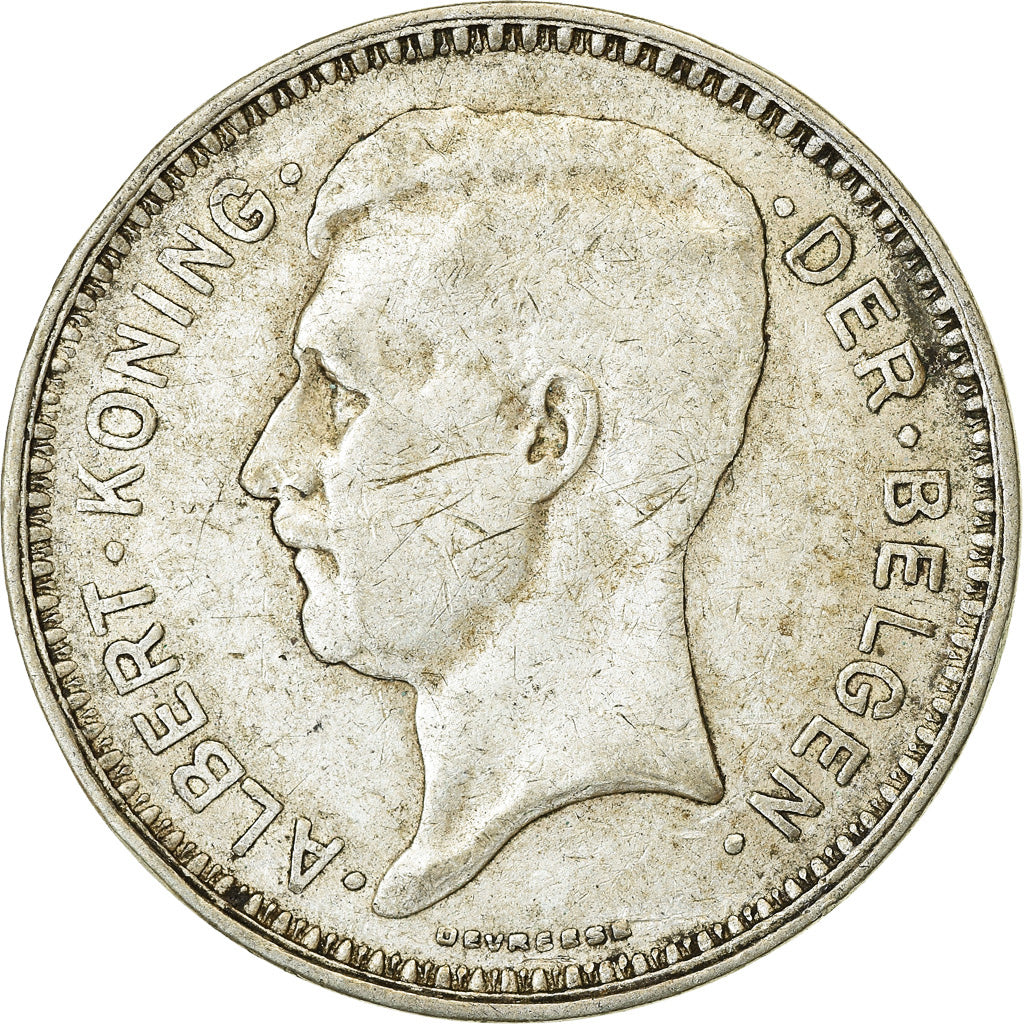 Coin, Belgium, 20 Francs, 20 Frank, 1934, VF(30-35), Silver, KM:104.1