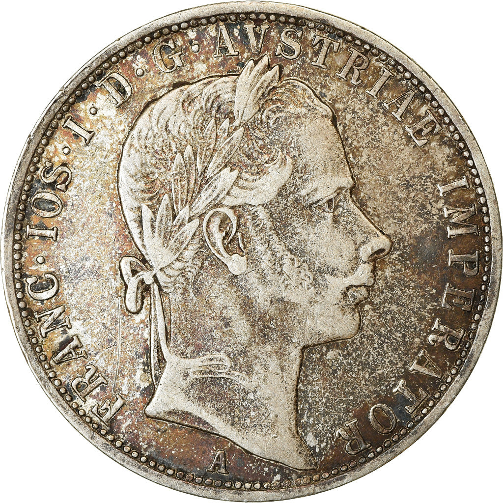 Moeda, Áustria, Franz Joseph I, Florin, 1858, Vienne, AU(55-58), Prata, KM:2219