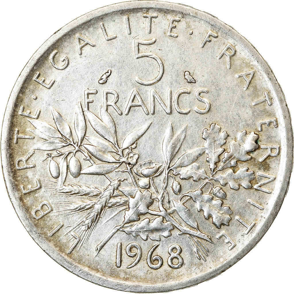 Moneta, Francia, Semeuse, 5 Francs, 1968, Paris, BB+, Argento, KM:926
