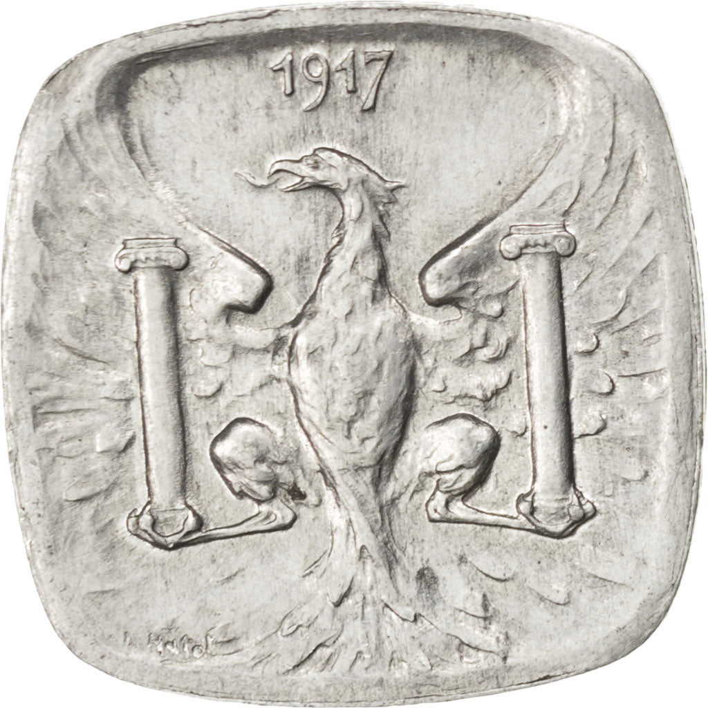 Francia, 10 Centimes, 1917, SPL-, Alluminio, Elie:10.2
