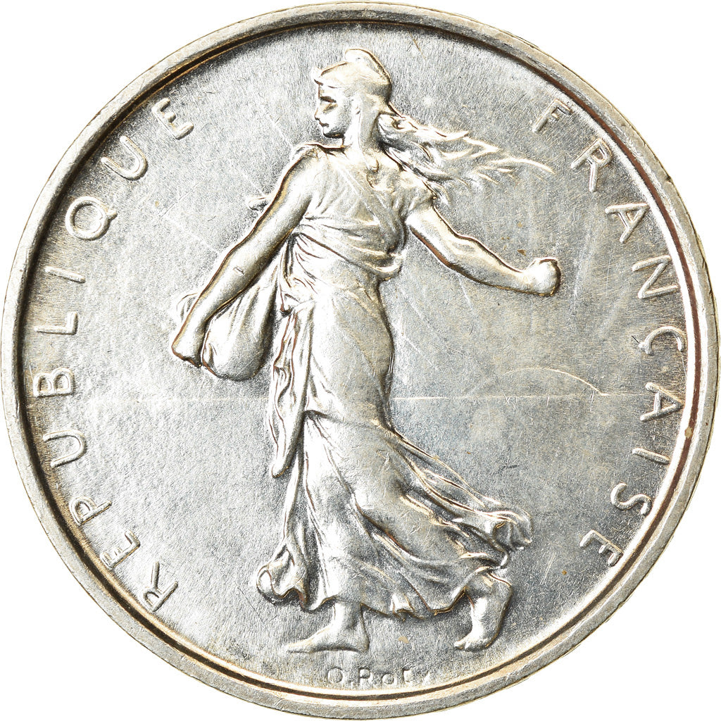 Munten, Frankrijk, Semeuse, 5 Francs, 1969, UNC, Zilver, KM:926, Gadoury:770