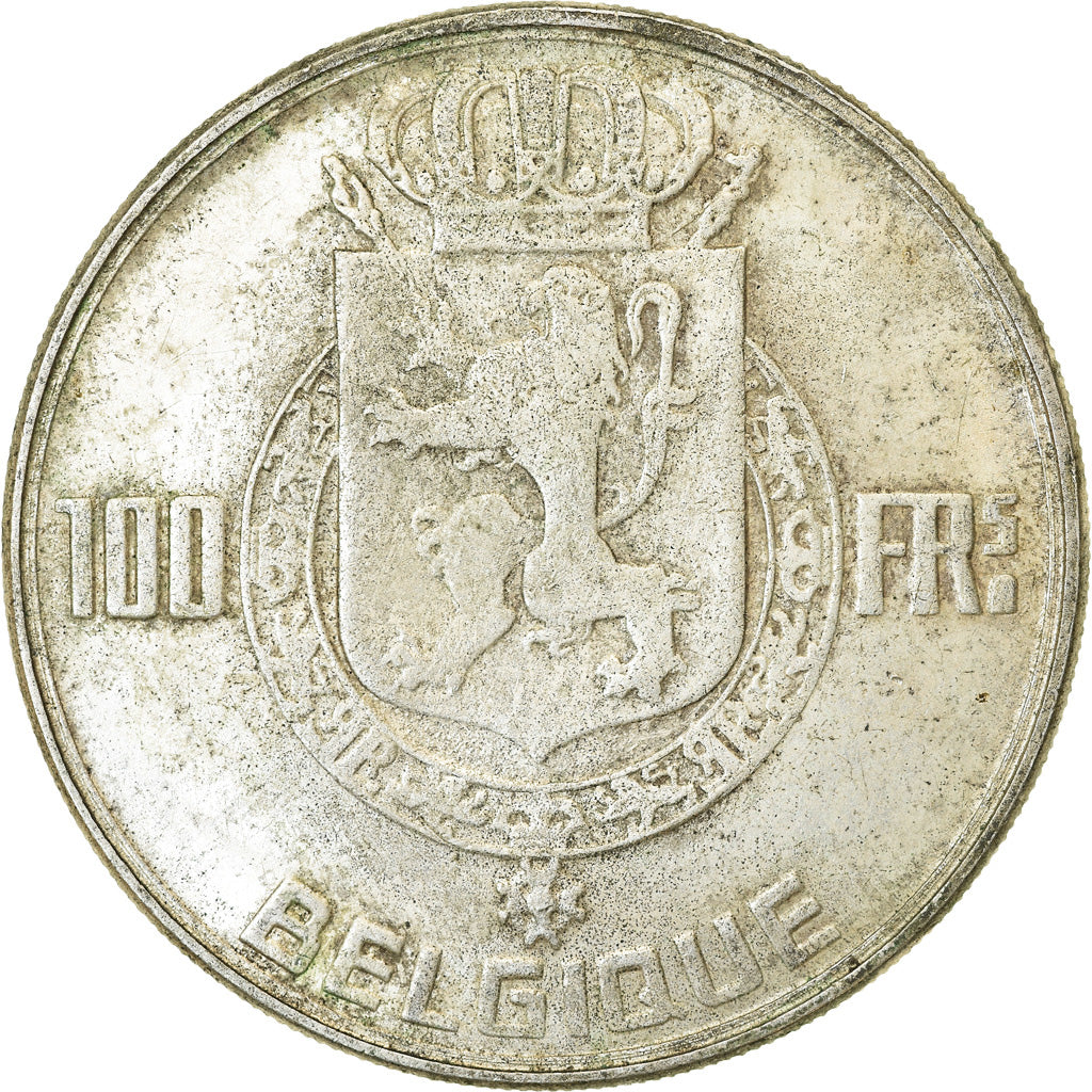 Monnaie, Belgique, 100 Francs, 100 Frank, 1950, TB+, Argent, KM:138.1