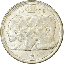 Moeda, Bélgica, 100 Francs, 100 Frank, 1950, VF(30-35), Prata, KM:138.1