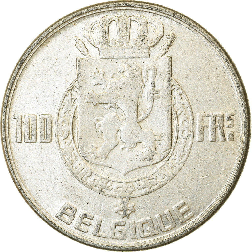 Münze, Belgien, 100 Francs, 100 Frank, 1950, S+, Silber, KM:138.1