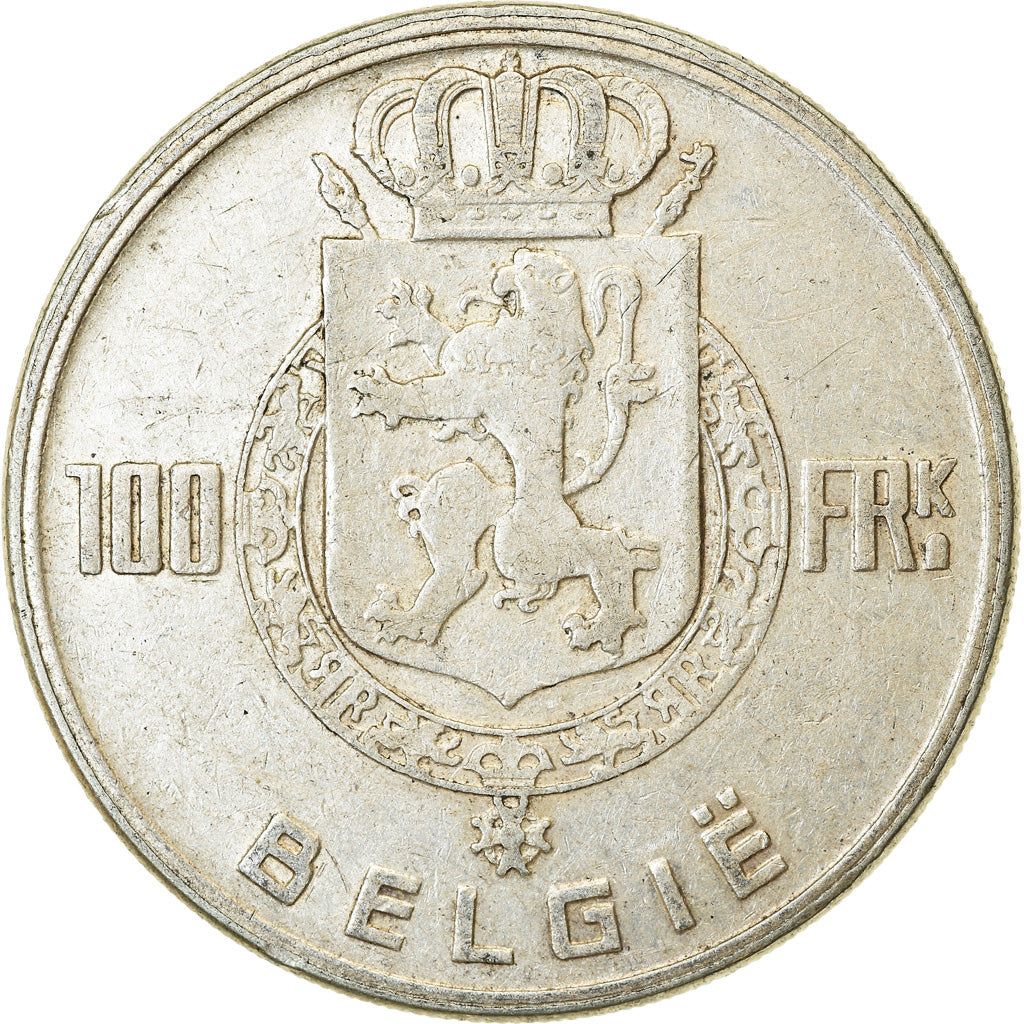 Coin, Belgium, 100 Francs, 100 Frank, 1951, EF(40-45), Silver, KM:139.1