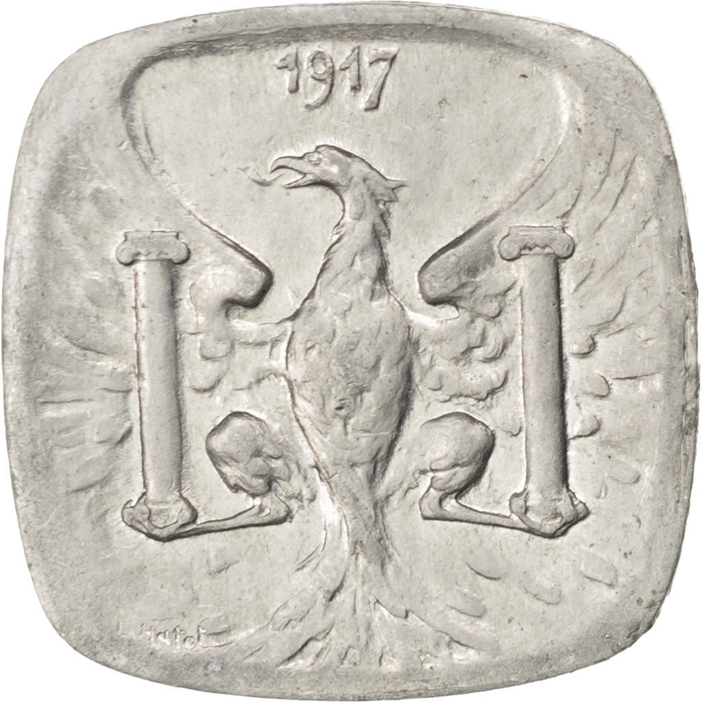 France, 10 Centimes, 1917, EF(40-45), Aluminium, Elie #10.2, 1.12