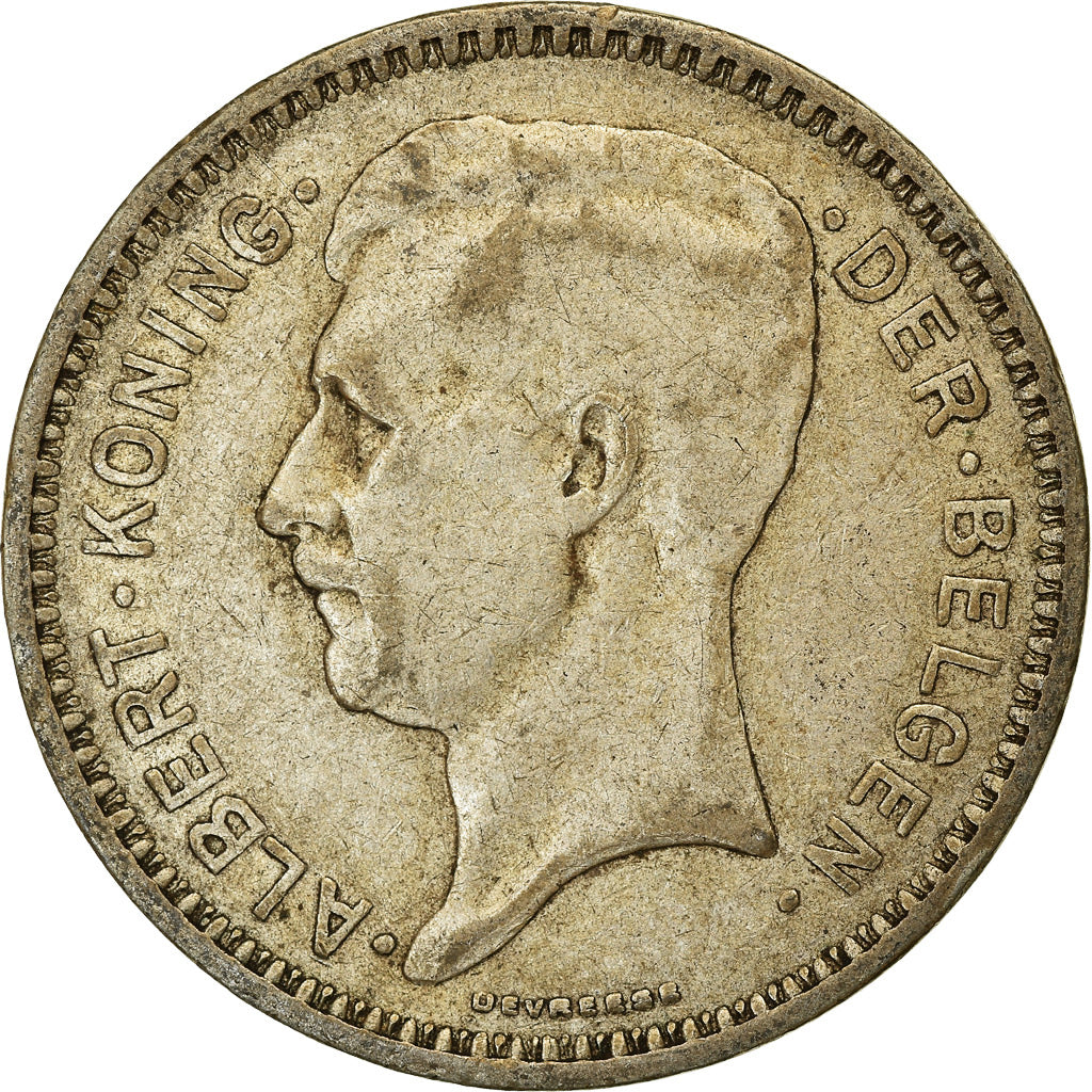 Coin, Belgium, Albert I, 20 Francs, 20 Frank, 1934, VF(30-35), Silver, KM:104.1