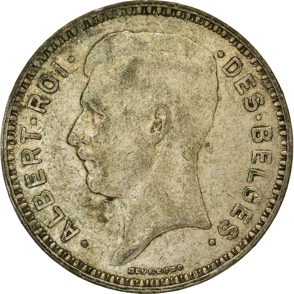 Coin, Belgium, 20 Francs, 20 Frank, 1934, VF(30-35), Silver, KM:103.1