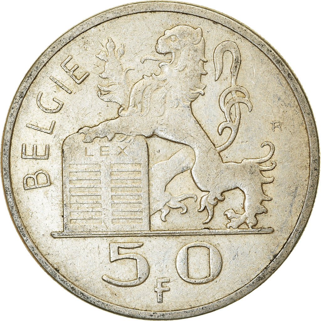Moneta, Belgio, 50 Francs, 50 Frank, 1948, BB, Argento, KM:137