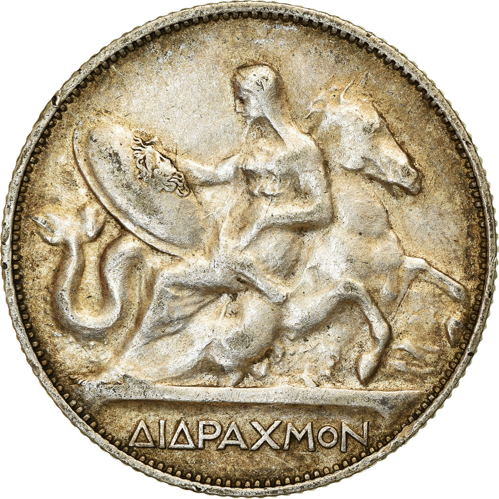 Moneta, Grecia, George I, 2 Drachmai, 1911, BB+, Argento, KM:61