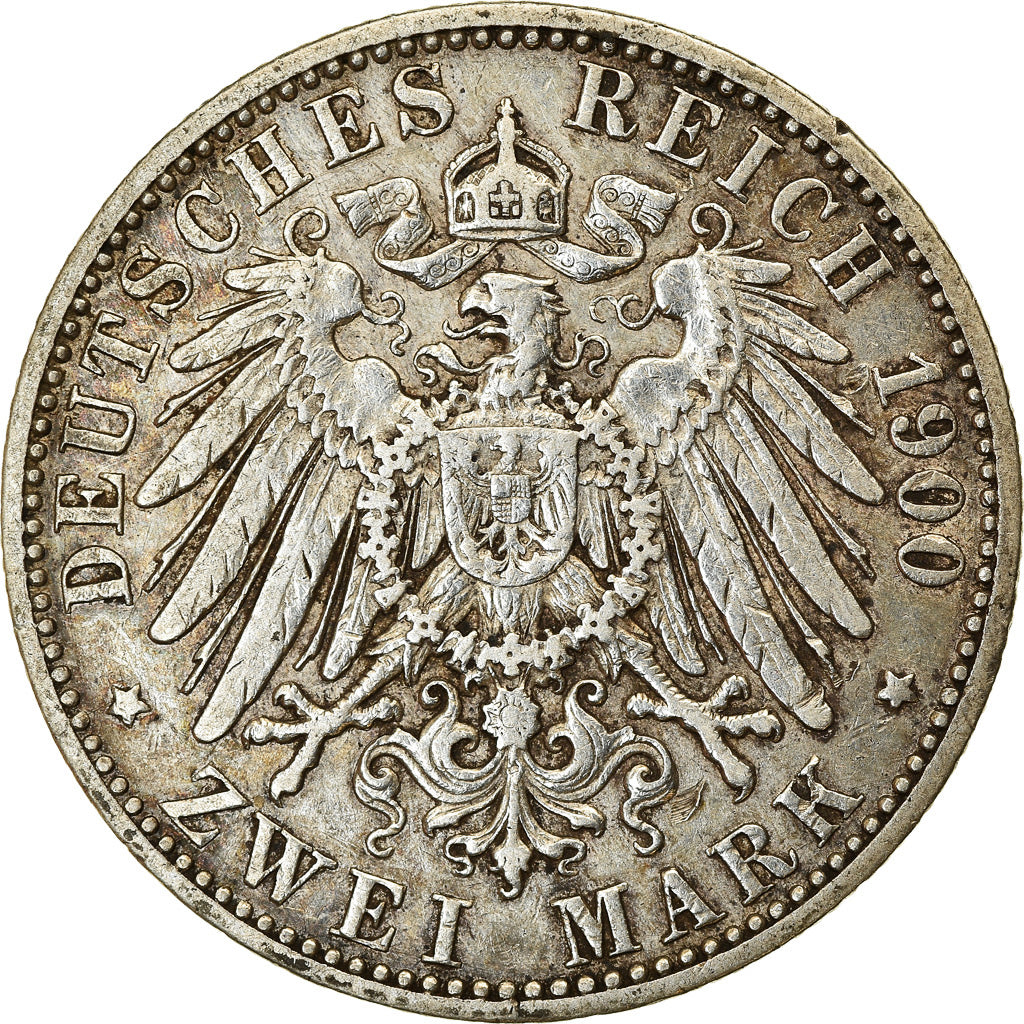 Münze, Deutsch Staaten, PRUSSIA, Wilhelm II, 2 Mark, 1900, Berlin, SS, Silber