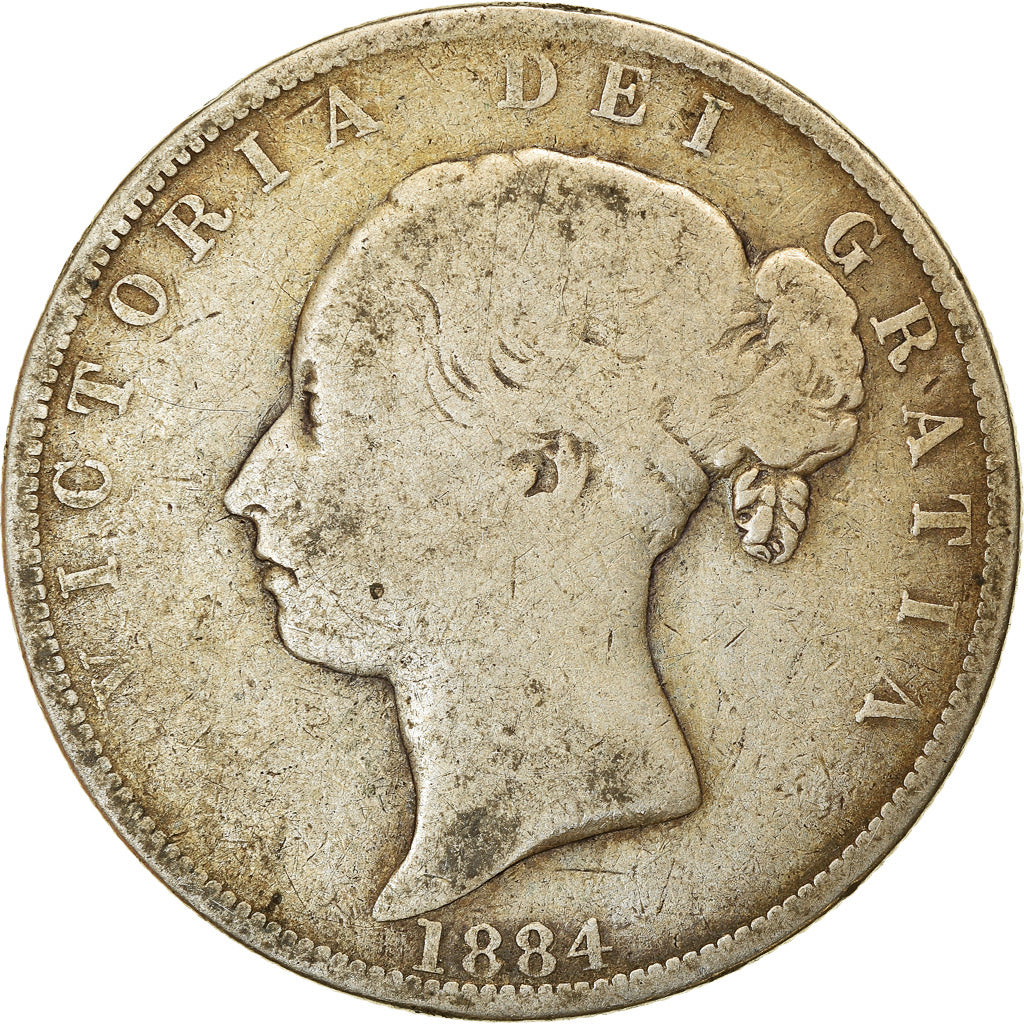 Coin, Great Britain, Victoria, 1/2 Crown, 1884, London, VF(20-25), Silver