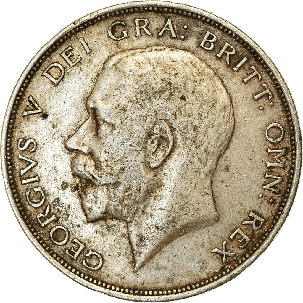 Moneta, Gran Bretagna, George V, 1/2 Crown, 1913, London, MB+, Argento, KM:818.1