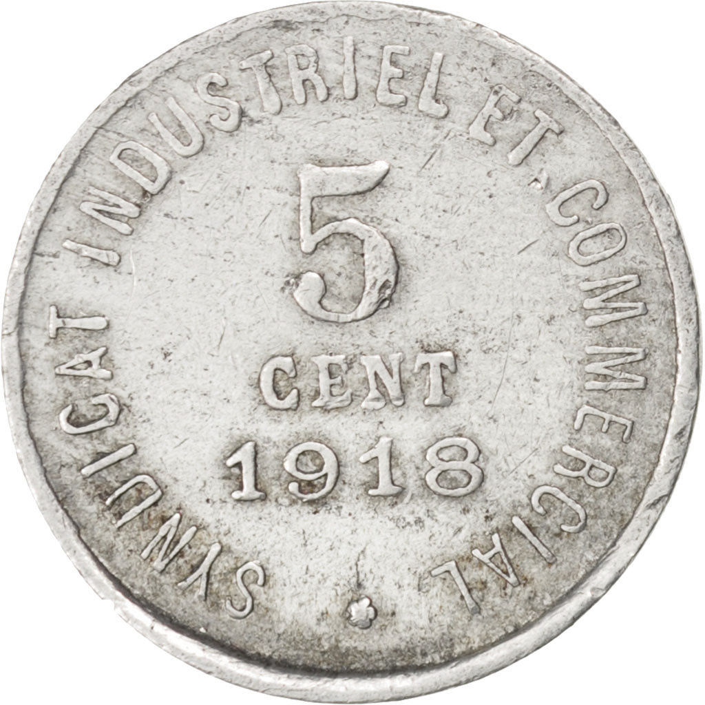 France, 5 Centimes, 1918, EF(40-45), Aluminium, Elie #10.1, 0.84