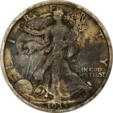 Coin, United States, Walking Liberty Half Dollar, Half Dollar, 1935, U.S. Mint
