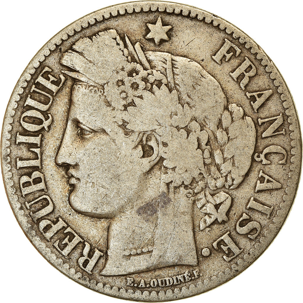 Monnaie, France, Cérès, 2 Francs, 1870, Paris, TB, Argent, Gadoury:530