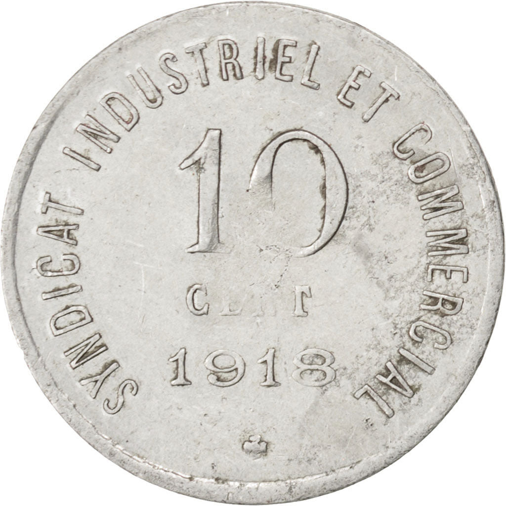 France, 10 Centimes, 1918, EF(40-45), Aluminium, Elie #10.2, 0.89