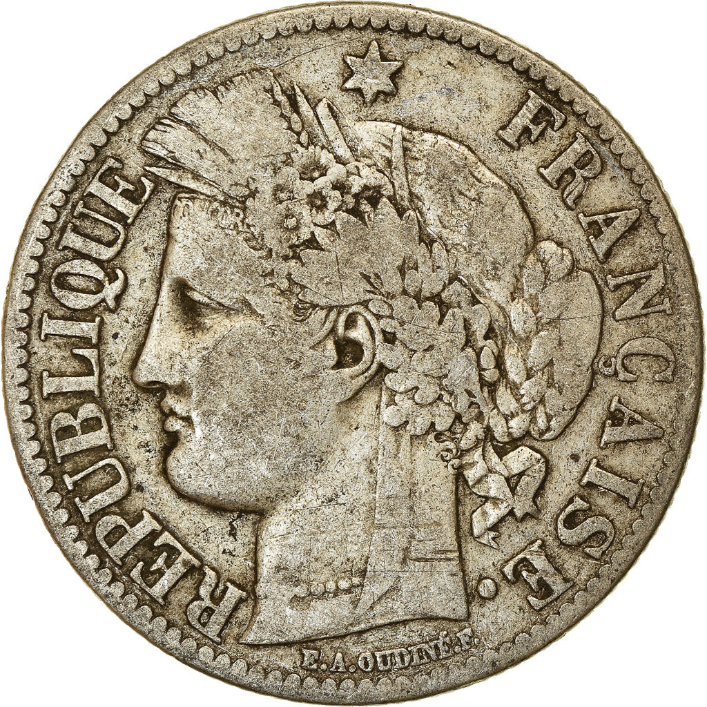 Monnaie, France, Cérès, 2 Francs, 1871, Bordeaux, TB, Argent, Gadoury:530