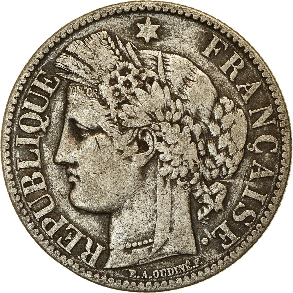 Munten, Frankrijk, Cérès, 2 Francs, 1881, Paris, FR+, Zilver, KM:817.1