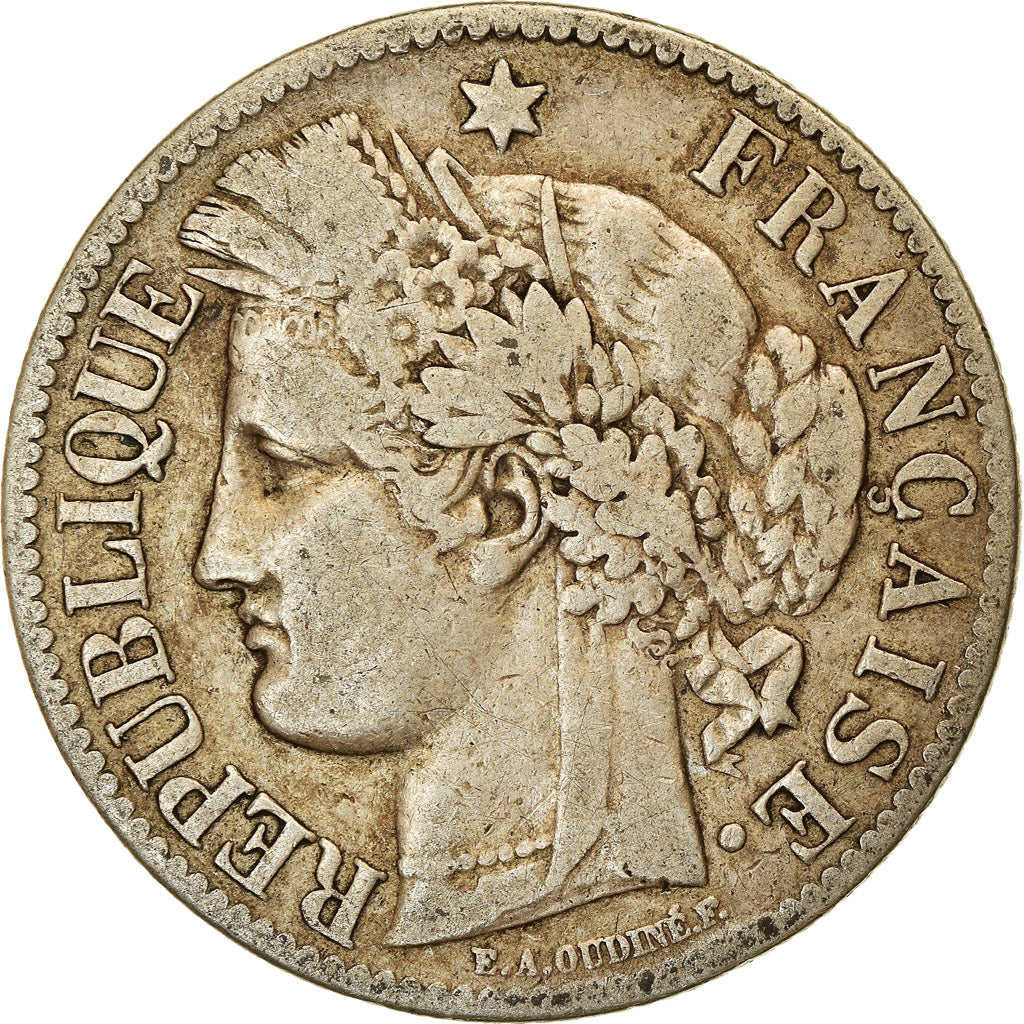 Moneta, Francia, Cérès, 2 Francs, 1887, Paris, MB, Argento, KM:817.1