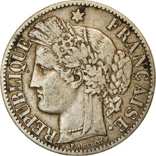 Moeda, França, Cérès, 2 Francs, 1887, Paris, VF(30-35), Prata, KM:817.1