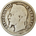 Moneda, Francia, Napoleon III, Napoléon III, 2 Francs, 1866, Bordeaux, BC+