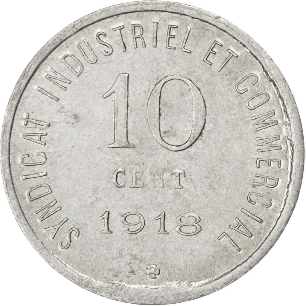 Monnaie, France, 10 Centimes, 1918, TTB+, Aluminium, Elie:10.2