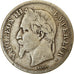 Moneda, Francia, Napoleon III, Napoléon III, 2 Francs, 1870, Paris, BC+, Plata